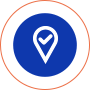 map pin with checkmark